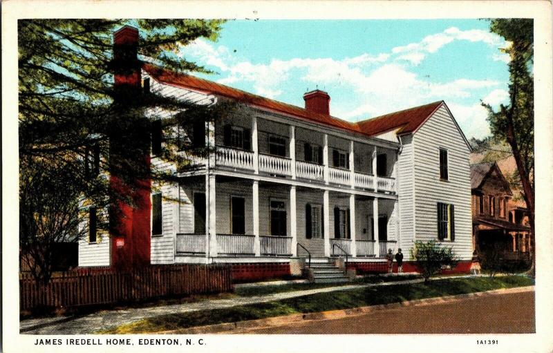 Supreme Court Justice James Iredell Home Edenton NC Vintage Postcard P22