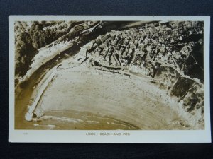 Cornwall LOOE Aerial View BEACH & PIER - Old Postcard by Airviews Ltd