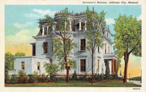 JEFFERSON CITY, Missouri MO   GOVERNOR'S EXECUTIVE MANSION   ca1940's Postcard