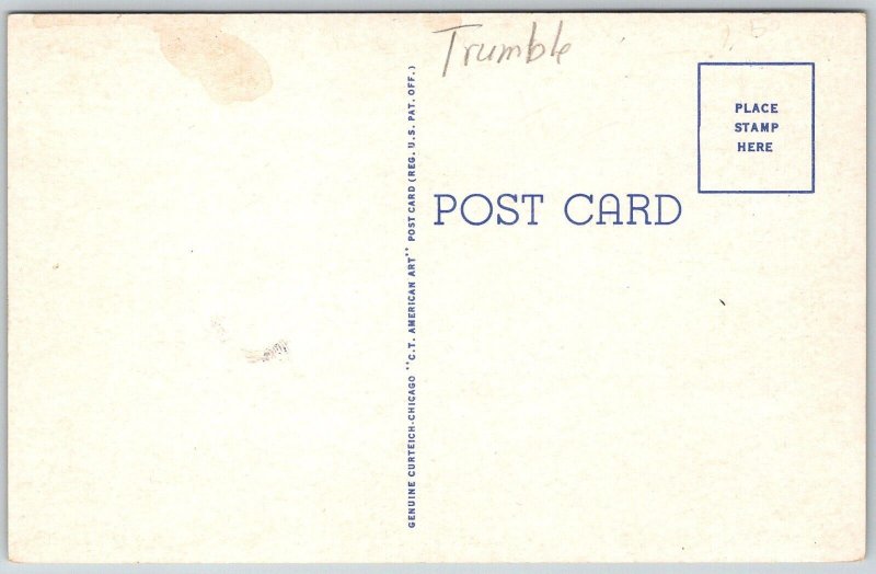 NIles ohio 1950s Postcard Niles High School