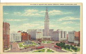 1940's Public Square And Union Terminal Tower, Cleveland, Ohio