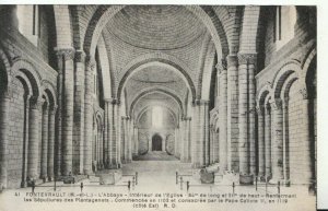 France Postcard - Fontevrault - Abbaye - Interieur de L'Eglise - Ref TZ10051