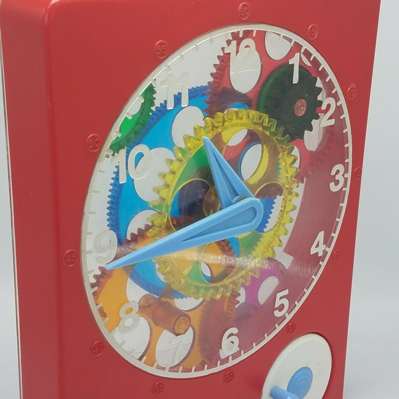 **RARE** Vintage Time Tone Clock Toy - Large Plastic - Child Guidance Toy Works!