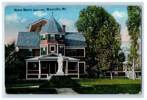 1915 Mount Merice Academy Building Waterville Maine ME Posted Antique Postcard