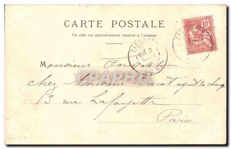 Camp of Sissonne Old Postcard tents and barracks (militaria)