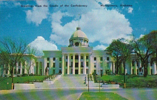 Alabama Mobile State Capitol Building Greetings From The Cradle Of The Confed...