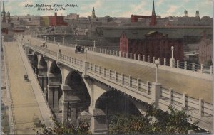 Postcard New Mulberry Street Bridge Harrisburg PA