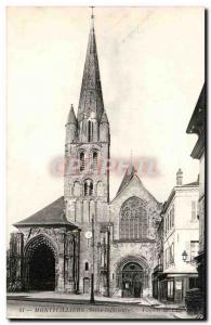 Montivilliers Old Postcard Facade of & # 39eglise