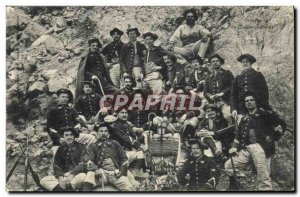 Old Postcard Militaria Alpine hunters