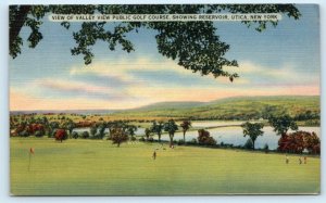 UTICA, New York NY ~ Reservoir VALLEY VIEW PUBLIC GOLF COURSE c1940s Postcard