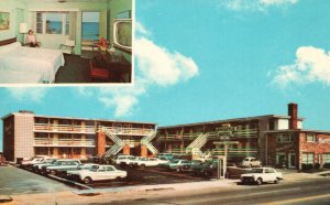 Vintage Postcard New Castle Motel Shuffleboard Ocean Front Virginia Beach VA