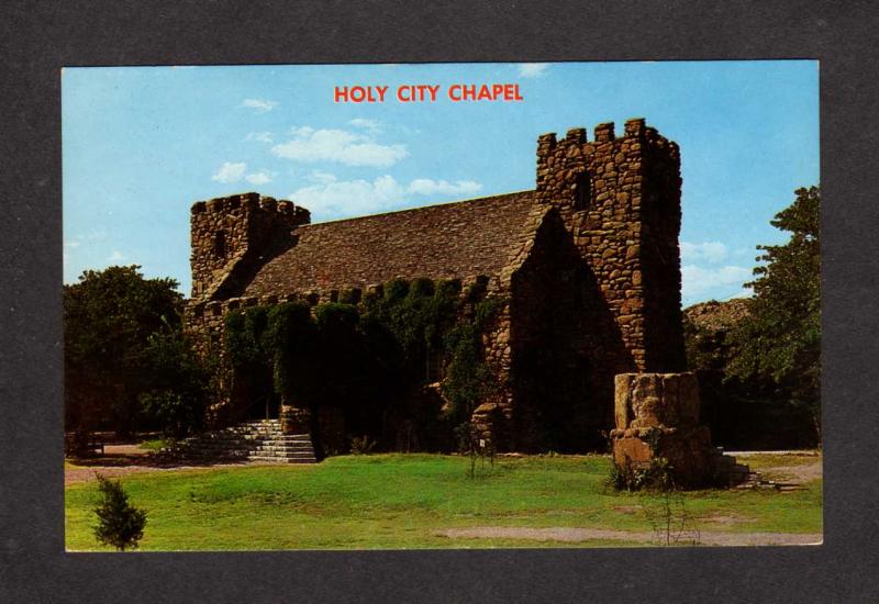 OK Holy City Chapel Wichita Mountains Mtns Lawton Oklahoma Postcard