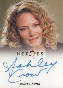 Ashley Crow Heroes TV Show Hand Signed Autograph Card