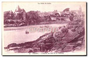 Old Postcard Pornic L Entree du Port and Chateau