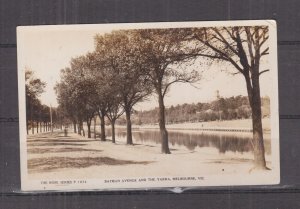 VICTORIA, MELBOURNE, BATMAN AVENUE, YARRA RIVER, c1930 real photo Rose ppc.