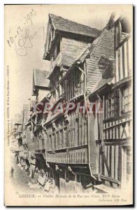 Old Postcard Lisieux Old Houses street to Feves