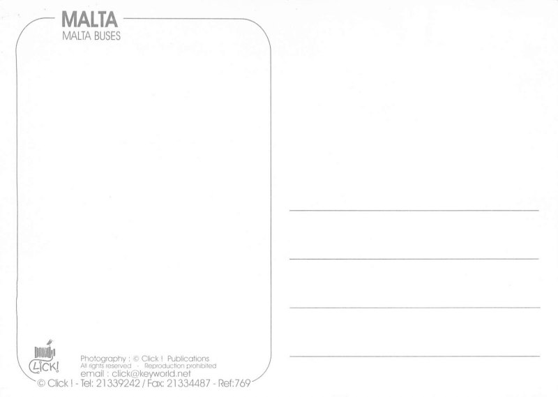 B520 Malta buses postcard
