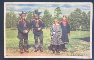 Mint Finland Color Picture Postcard Natives  Lappar