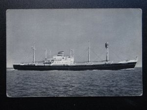 Shipping Dutch Cargo Ship MV KINDERDYK Holland America Line - Old Postcard