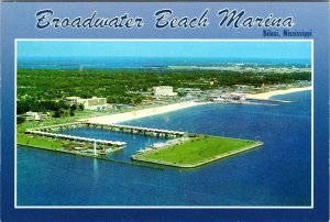 Biloxi, MS Mississippi  BROADWATER BEACH MARINA Boat Docks/Boating  4X6 Postcard
