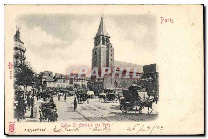 Postcard Old Church Paris Saint Germain des Pres