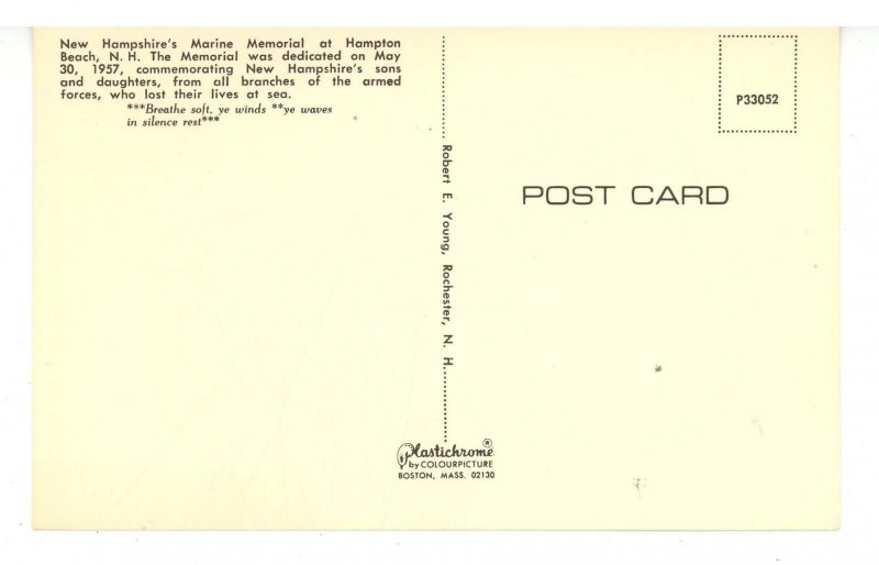 NH - Hampton Beach. Marine Memorial