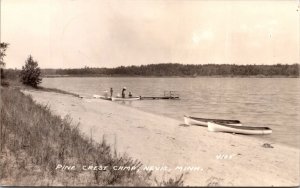 Real Photo Postcard Pine Crest Camp in Nevis, Minnesota