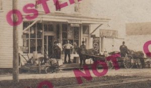 Middle Grove NY RPPC c1910 TROLLEY Streetcar GENERAL STORE nr Saratoga Springs