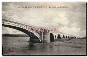 Old Postcard Pont Saint Esprit The Bridge On The Rhone