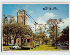 Postcard St. Charles Streetcar New Orleans Louisiana USA