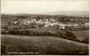 Llanwrtyd Wells Wales Birdseye View c1900-20s Real Photo Vintage Postcard