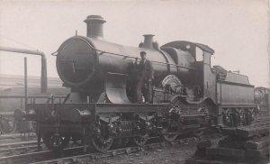 GWR 4119 Train & Driver Great Western Railway RPC Old Postcard