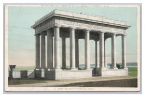 Postcard Portico Over Plymouth Rock Plymouth Rock Mass. Massachusetts