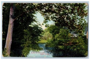 c1910 Sleepy Hollow Scenic View Trees River New York NY Vintage Antique Postcard 