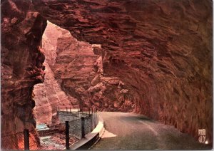 Postcard France Gorges de Daluis - path through red shales