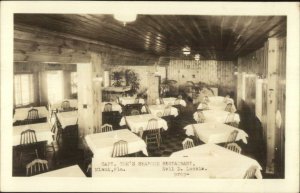 Miami FL Captain Tom's Seafood Restaurant Interior Real Photo Postcard