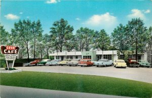 1950s Noel Missouri Beautiful Indian Creek Cove Cafe autos Postcard 25-7449