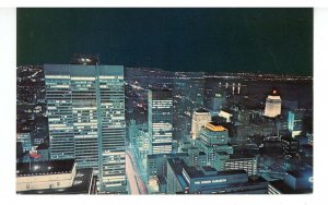 Canada - QC, Montreal. Downtown at Night from Imperial Bank of Commerce