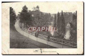 Old Postcard Paris Buttes Chaumont