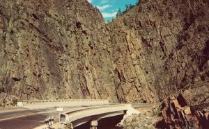 Vintage Postcard - Curved Bridge in Big Thompson Canon - Colorado