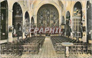 Old Postcard Collioure (p.o) -Interior of the Church