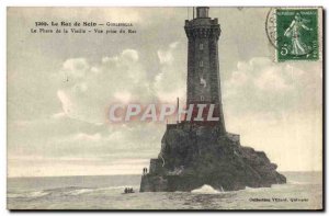 Old Postcard The Lighthouse Raz de Sein Gorlebella Old Lighthouse View from Raz