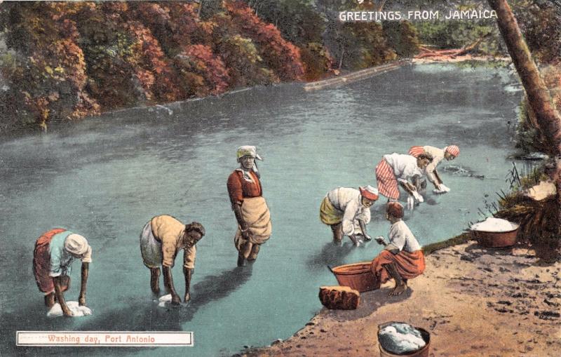 ANTONIO JAMAICA WASHING DAY~DUPERLY & SON #40 PUBLISHED POSTCARD c1910s