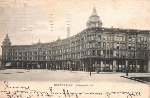 Vintage Postcard 1906 English's Hotel Building Main Street Highway Indiana IND