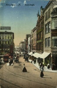 russia, KÖNIGSBERG i. Pr., Kantstrasse mit Strassenbahn (1910s) Kaliningrad