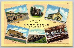 Vintage California Postcard - US Army Infantry - Camp Beale