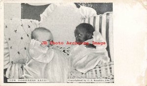 313943-Black Americana, Kreakler 1906, For Doodness Sate! Two Babies