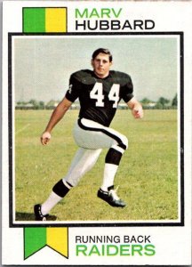 1973 Topps Football Card Marv Hubbard Oakland Raiders sk2576