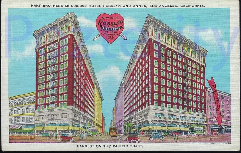 HART BROTHERS 5,000,000 HOTEL ROSSLYN AND ANNEX  LOS ANGELES CALIFORNIA