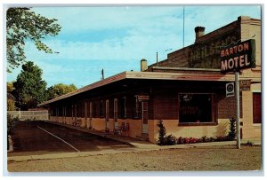 1964 Barton Motel Exterior Roadside Trees Beaver Utah UT Posted Vintage Postcard